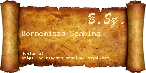 Bornemisza Szabina névjegykártya
